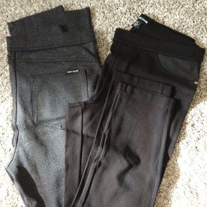 2 Pairs - One Gray, One Black DKNY Jean Leggings Size Small New